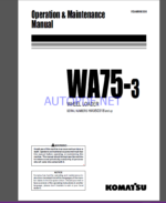 Komatsu WA75-3 WHEEL LOADER Operation Maintenance Manual(VEAM050300)