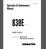 Komatsu 830E DUMP TRUCK Operation and Maintenance Manual (CEAM015201)