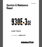 Komatsu 930E-3se DUMP TRUCK Operation and Maintenance Manual (CEAM016000)