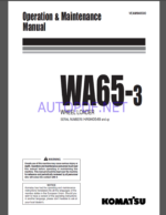 Komatsu WA65-3 WHEEL LOADER Operation Maintenance Manual(VEAM940500)