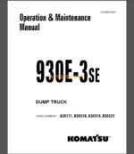 Komatsu 930E-3SE DUMP TRUCK Operation and Maintenance Manual(CEAM014001)