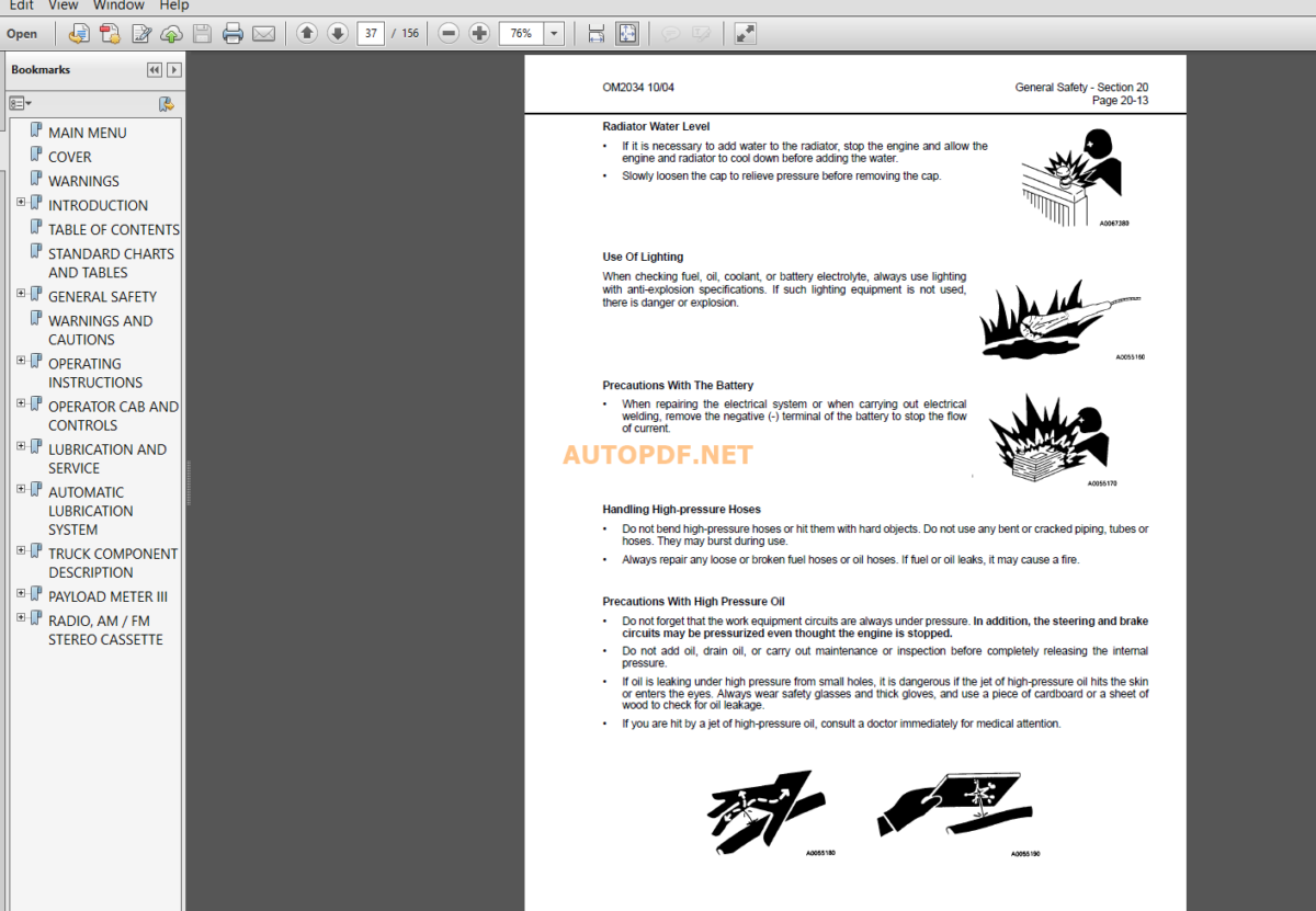 Komatsu 830E DUMP TRUCK Operation and Maintenance Manual (CEAM015201)