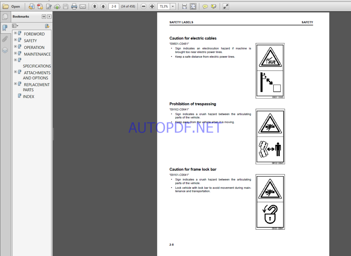 Komatsu WA380-8EO WHEEL LOADER Operation Maintenance Manual(VENAM52001)