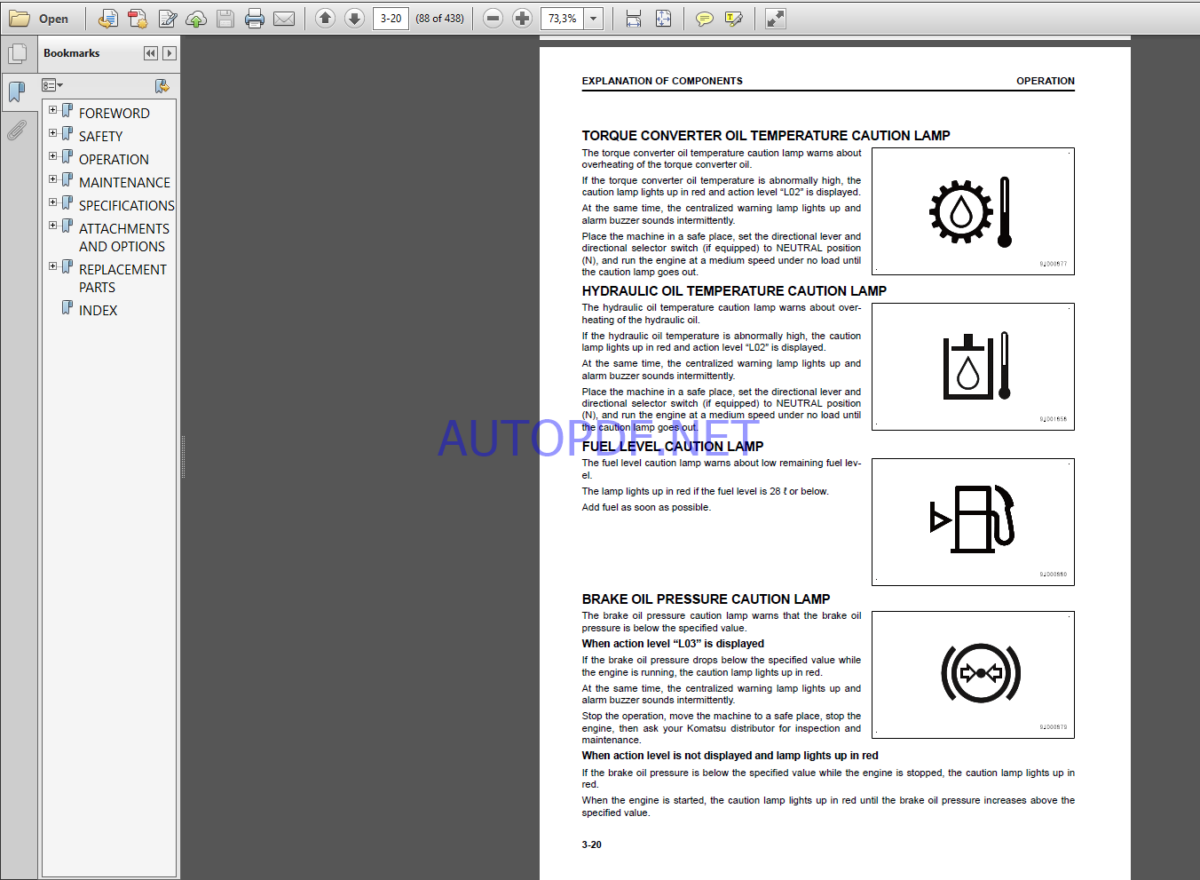 Komatsu WA380-8 WHEEL LOADER Operation Maintenance Manual(VENAM48502)