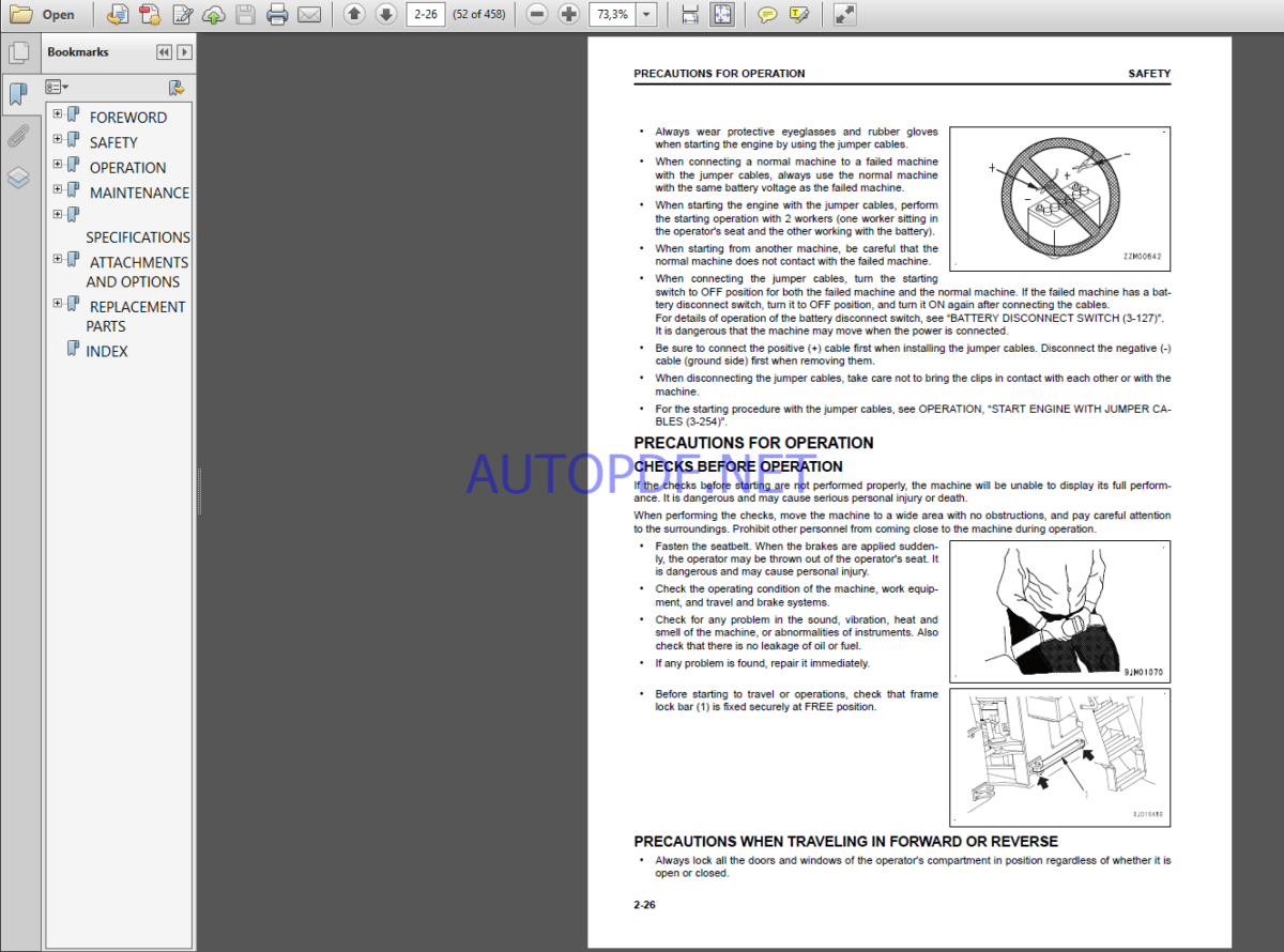 Komatsu WA380-8EO WHEEL LOADER Operation Maintenance Manual(VENAM52001)