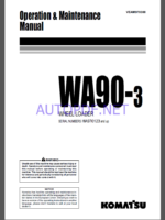 Komatsu WA90-3 WHEEL LOADER Operation Maintenance Manual(VEAM970300)