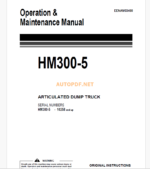 Komatsu HM300-5 Trolley DUMP TRUCK Operation and Maintenance Manual (EENAM03490)