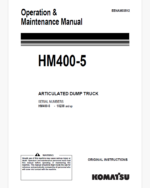 Komatsu HM400-5 Trolley DUMP TRUCK Operation and Maintenance Manual (EENAM03512)