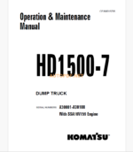 Komatsu HD1500-7 Trolley DUMP TRUCK Operation and Maintenance Manual (CEAM015705)