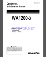 Komatsu WA1200-3 WHEEL LOADER Operation Maintenance Manual(EEAM026600)