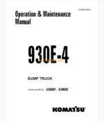 Komatsu 930E-4 Trolley DUMP TRUCK Operation and Maintenance Manual (CEAM019604)