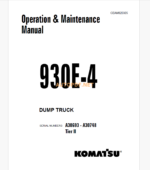 Komatsu 930E-4 Trolley DUMP TRUCK Operation and Maintenance Manual (CEAM020305)