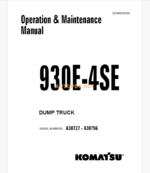 Komatsu 930E-4SE Trolley DUMP TRUCK Operation and Maintenance Manual (CEAM020504)