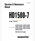 Komatsu HD1500-7 Trolley DUMP TRUCK Operation and Maintenance Manual (CEAM020605)