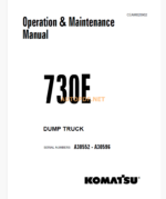 Komatsu 730E DUMP TRUCK Operation and Maintenance Manual (CEAM020902)