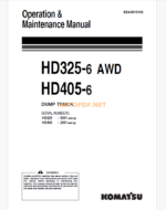 Komatsu HD325-6 AWD, HD405-6 DUMP TRUCK Operation and Maintenance Manual (EEAM010103)