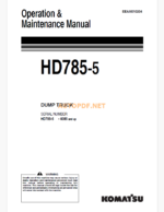 Komatsu HD785-5 DUMP TRUCK Operation and Maintenance Manual (EEAM010204)