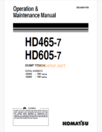 Komatsu HD465-7,HD605-7 DUMP TRUCK Operation and Maintenance Manual (EEAM021705)