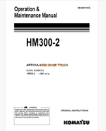 Komatsu HM300-2 DUMP TRUCK Operation and Maintenance Manual (EEAM027303)