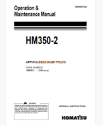 Komatsu HM350-2 DUMP TRUCK Operation and Maintenance Manual (EEAM027403)