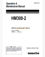 Komatsu HM300-2 DUMP TRUCK Operation and Maintenance Manual (EEAM027303)