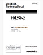 Komatsu HM250-2 DUMP TRUCK Operation and Maintenance Manual (EEAM027602)