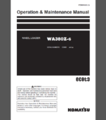 Komatsu WA380Z-6 WHEEL LOADER Operation Maintenance Manual(PEN00665-C6)