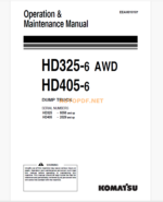 Komatsu HD325-6 AWD,HD405-6 DUMP TRUCK Operation and Maintenance Manual (EEAM010107)