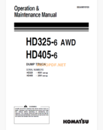 Komatsu HD325-6 AWD,HD405-6 DUMP TRUCK Operation and Maintenance Manual (EEAM010103)