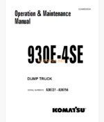 Komatsu 930E-4SE DUMP TRUCK Operation and Maintenance Manual (CEAM020504)