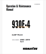 Komatsu 930E-4 DUMP TRUCK Operation and Maintenance Manual (CEAM020305)