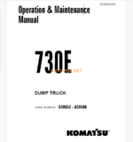 Komatsu 730E DUMP TRUCK Operation and Maintenance Manual (CEAM020902)