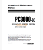 Komatsu PC3000-6E HYDRAULIC MINING SHOVEL Operation and Maintenance Manual (GZEAM06258)