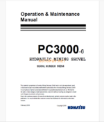 Komatsu PC3000-6 HYDRAULIC MINING SHOVEL Operation and Maintenance Manual (GZEAM06264)