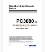 Komatsu PC3000-6E HYDRAULIC MINING SHOVEL Operation and Maintenance Manual (GZEAM06266)