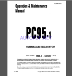 Komatsu PC954-1 HYDRAULIC EXCAVATOR Operation Maintenance Manual(FGAMPC9510)