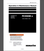 Komatsu PC5500E-6 HYDRAULIC MINING SHOVEL Operation Maintenance Manual(GZEAM15092-0)