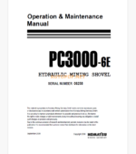 Komatsu PC3000-6E HYDRAULIC MINING SHOVEL Operation and Maintenance Manual(GZEAM06258)