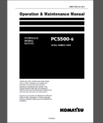 Komatsu PC5500-6 HYDRAULIC MINING SHOVEL Operation Maintenance Manual(GZEAM15099-0)