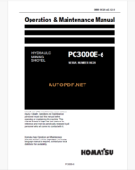 Komatsu PC3000E-6 HYDRAULIC MINING SHOVEL Operation and Maintenance Manual(GZEAM06320-0)