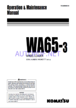 Komatsu WA65-3 WHEEL LOADER Operation Maintenance Manual(VEAM940300)