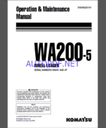 Komatsu WA320-5 WHEEL LOADER Operation Maintenance Manual(VEAM240100)