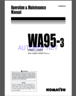 Komatsu WA95-3 WHEEL LOADER Operation Maintenance Manual(VEAM980300)