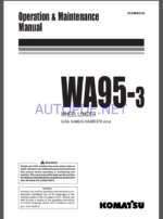 Komatsu WA95-3 WHEEL LOADER Operation Maintenance Manual(VEAM980500)