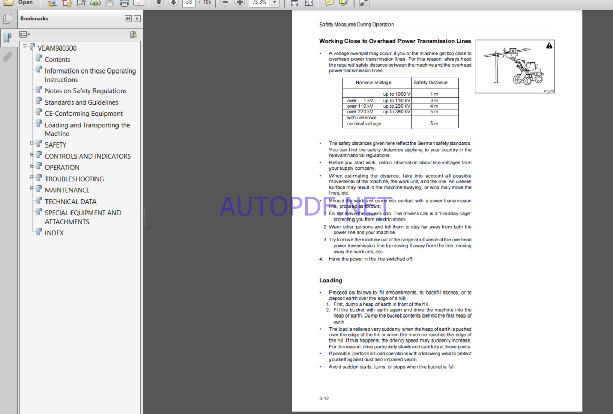 Komatsu WA95-3 WHEEL LOADER Operation Maintenance Manual(VEAM980300)