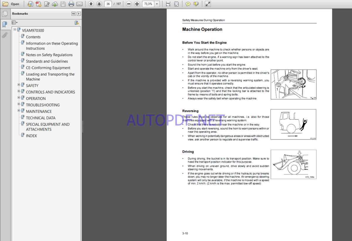 Komatsu WA90-3 WHEEL LOADER Operation Maintenance Manual(VEAM970300)