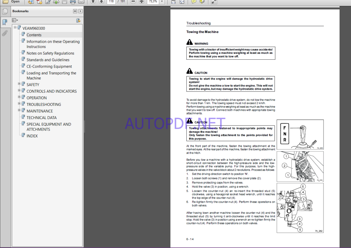 Komatsu WA85-3 WHEEL LOADER Operation Maintenance Manual(VEAM960300)