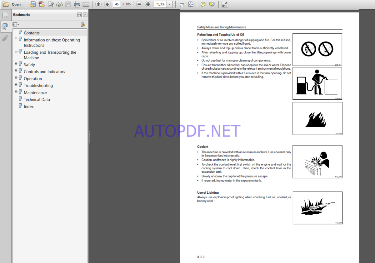 Komatsu WA95-3 WHEEL LOADER Operation Maintenance Manual(VEAM980100)