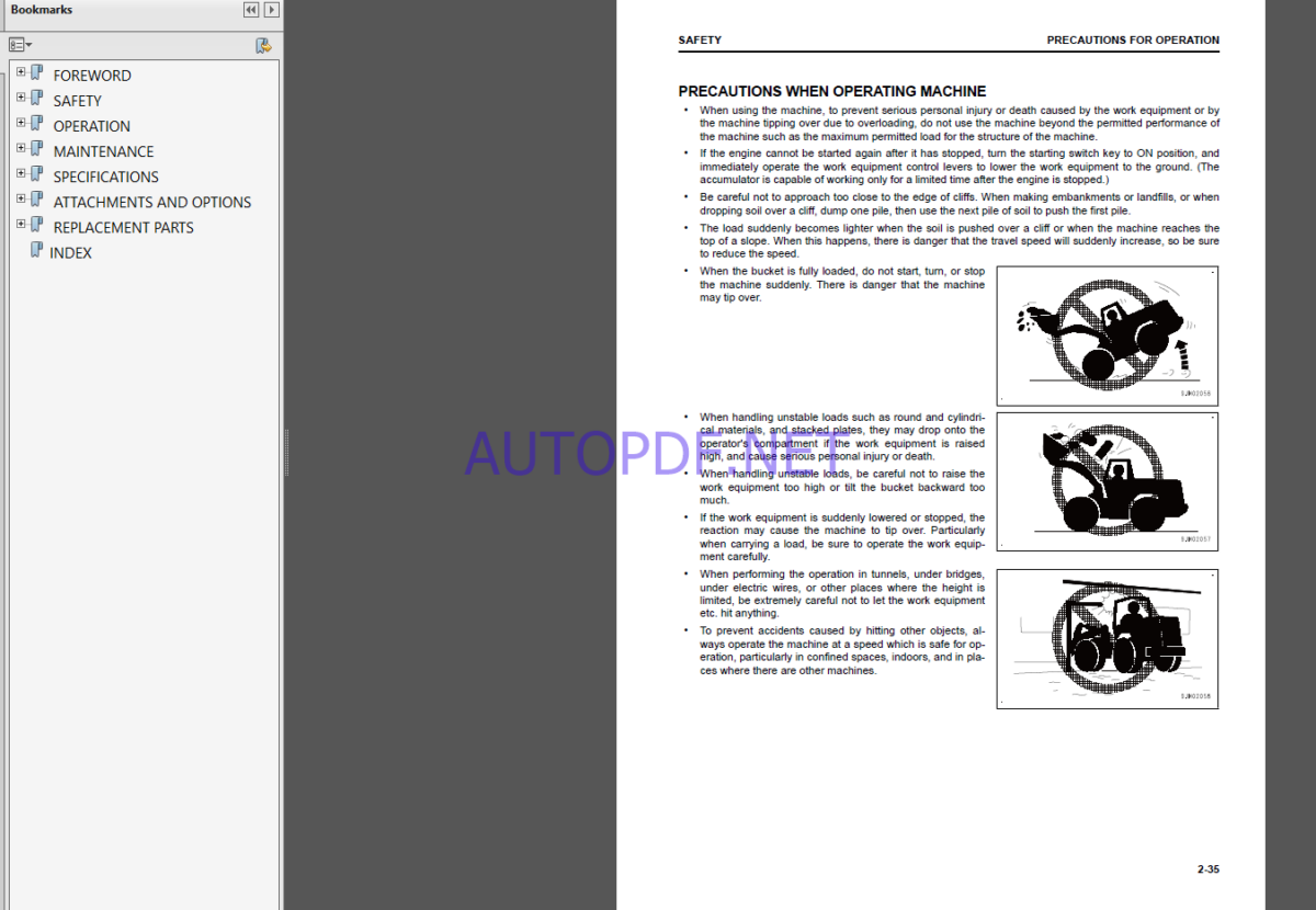 Komatsu WA600-8E0 WHEEL LOADER Operation Maintenance Manual(EEAM033922)