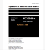 Komatsu PC3000E-6 HYDRAULIC MINING SHOVEL Operation and Maintenance Manual (GZEAM6351-0 )